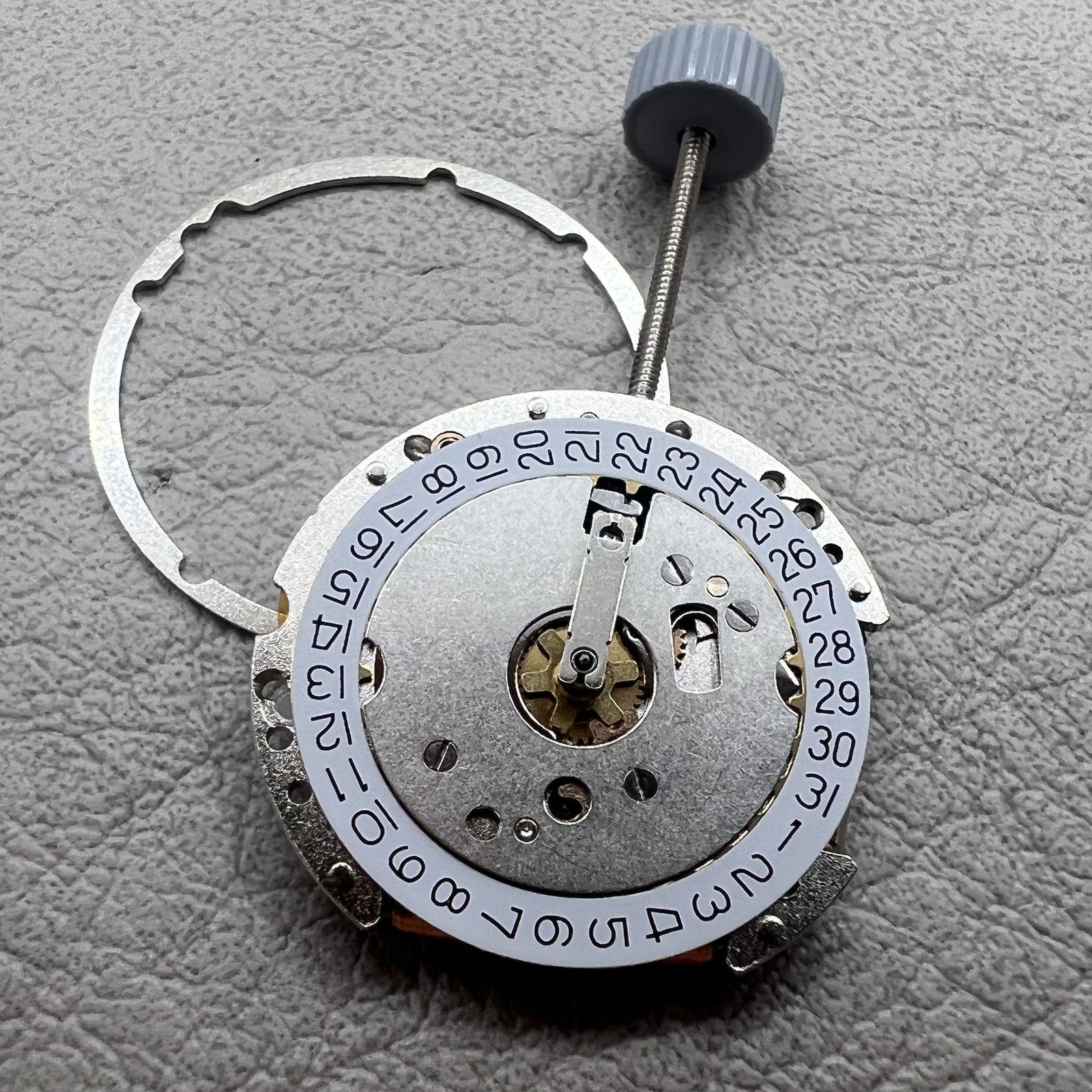 Swiss Ronda 775 quartz watch movement with date display at 3 o'clock, precision timekeeping