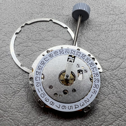 Swiss Ronda 775 quartz watch movement with date display at 3 o'clock, precision timekeeping