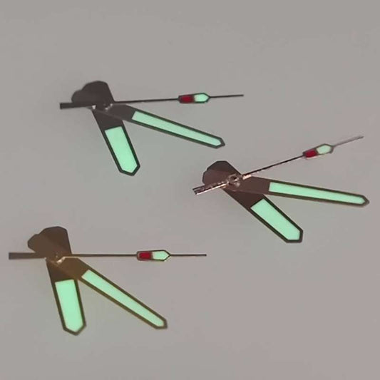 13 mm silberner Rand, C3 grüne Leuchtzeiger, passend für NH35/NH36-Uhrwerk 