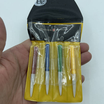 Silver oil cup stand with 5 die-cast alloy containers and oiler pen for precise watch repair.