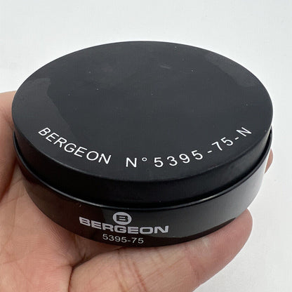 Bergeon 5395-75-N black gel watch case cushion, 75mm, protects watch during repairs.