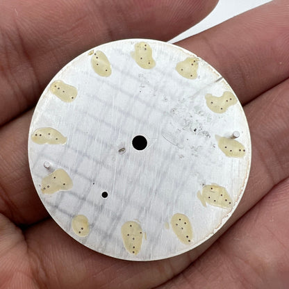 37mm BP08 white pilot watch dial with classic aviator design, fits ETA 6497 movement perfectly.