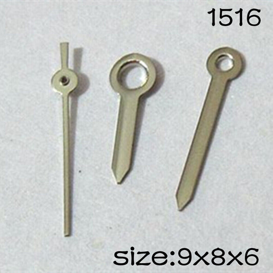 Silbernes Uhrzeiger-Set für Miyota 2035-Uhrwerk, 9 mm/8 mm/6 mm Länge, Nr. 1516