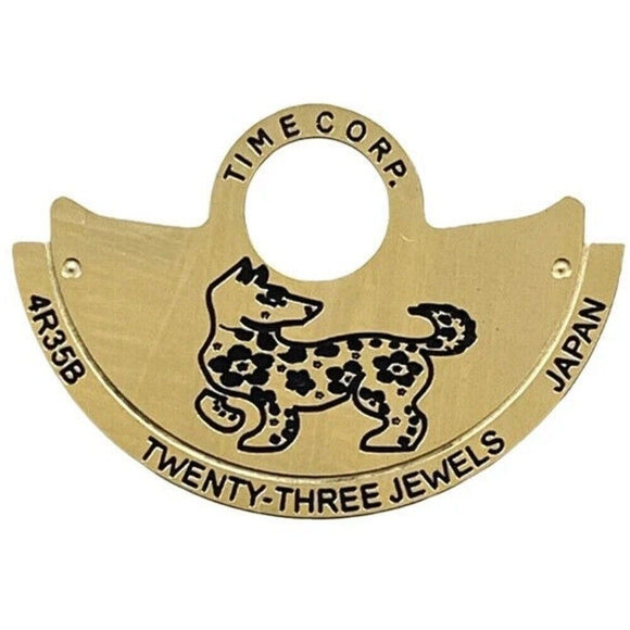 Dog~China Zodiac Golden Rotor Oscillating Weight Overlay for NH35 NH36 4R35