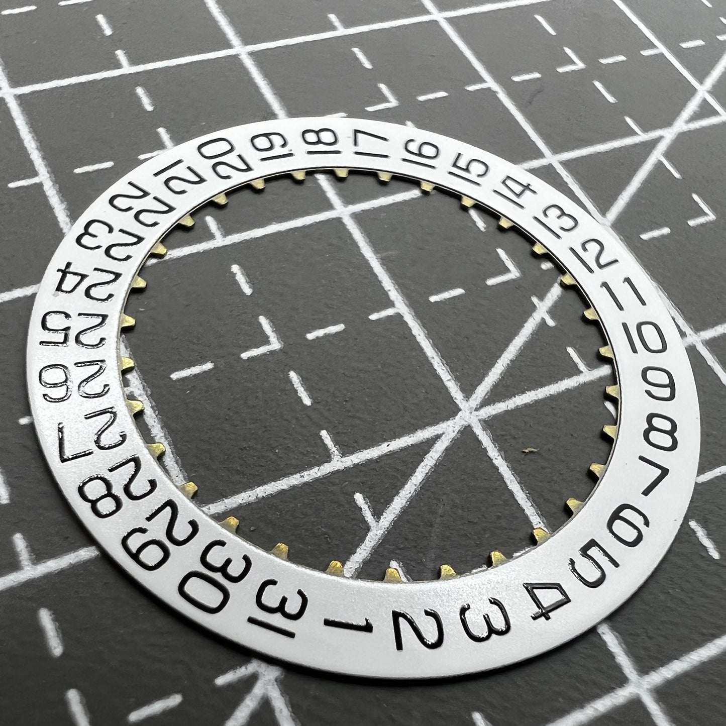 Datumscheibe Weiß Generic Date@3 für ETA 2824-2 Uhrwerk