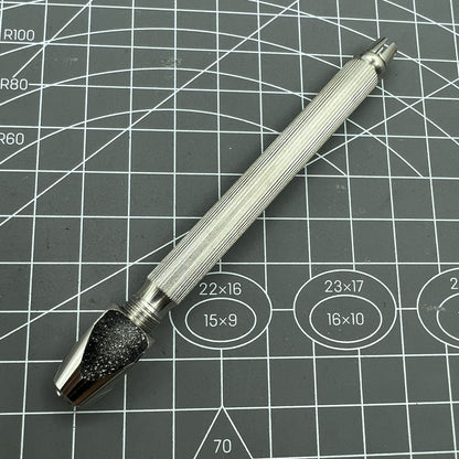 Bergeon 1842-17B pin vise with adjustable square head for precise watch part handling, sizes 0-1.20mm & 1.50-3.00mm