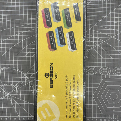 Bergeon 5885 DIALUX Polierset Rouge Brossage mit 7 Polierprodukten