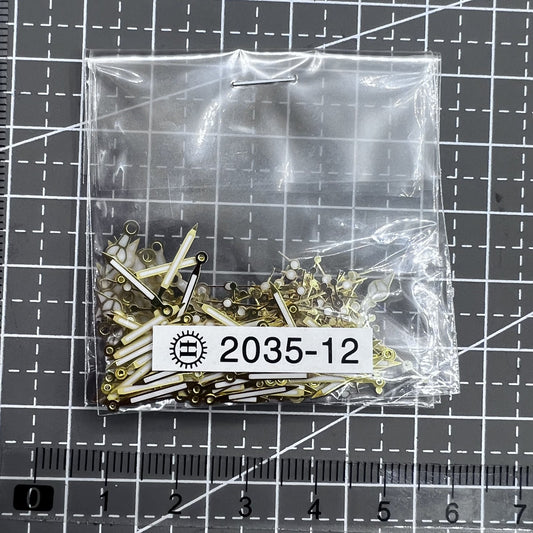 100 Stück Packung mm Grüne Lume Uhrzeiger mit Goldenem Rand für Miyota 2035