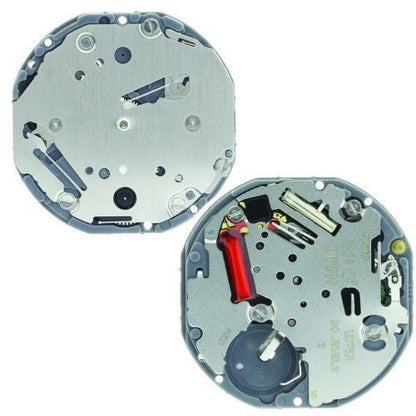 Hattori Epson VD75A quartz watch movement, precise Japanese craftsmanship for accurate timekeeping.