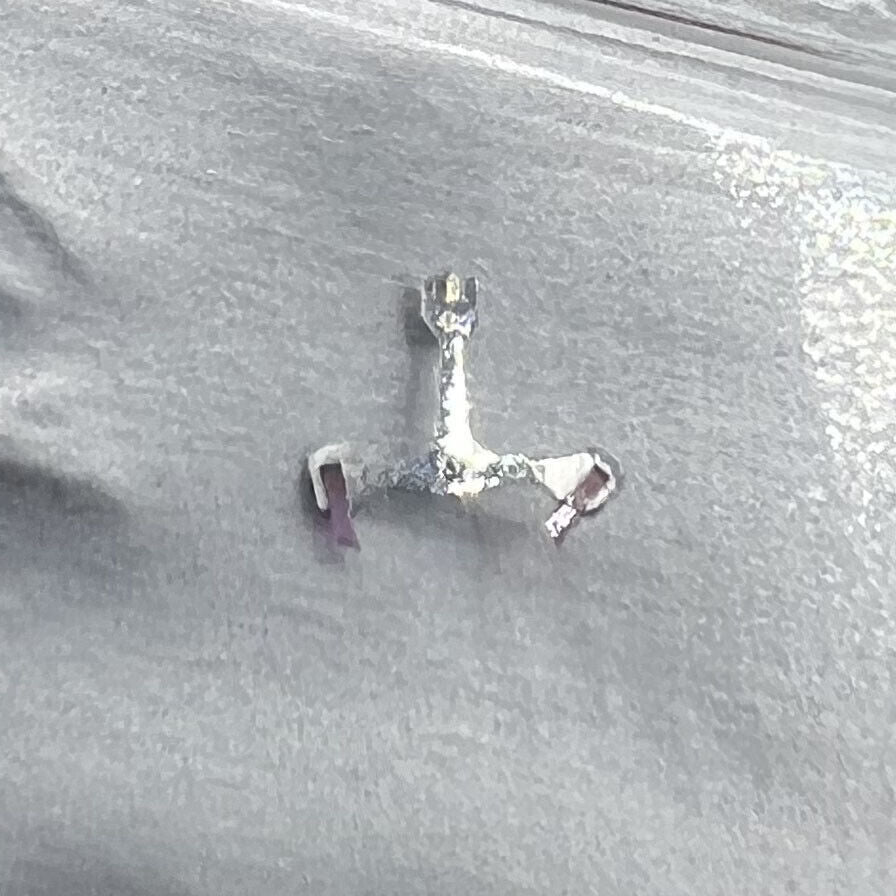 Silver metal 80-hour pallet fork for C07.611 movement, precision part by Swiss Made #6749A.