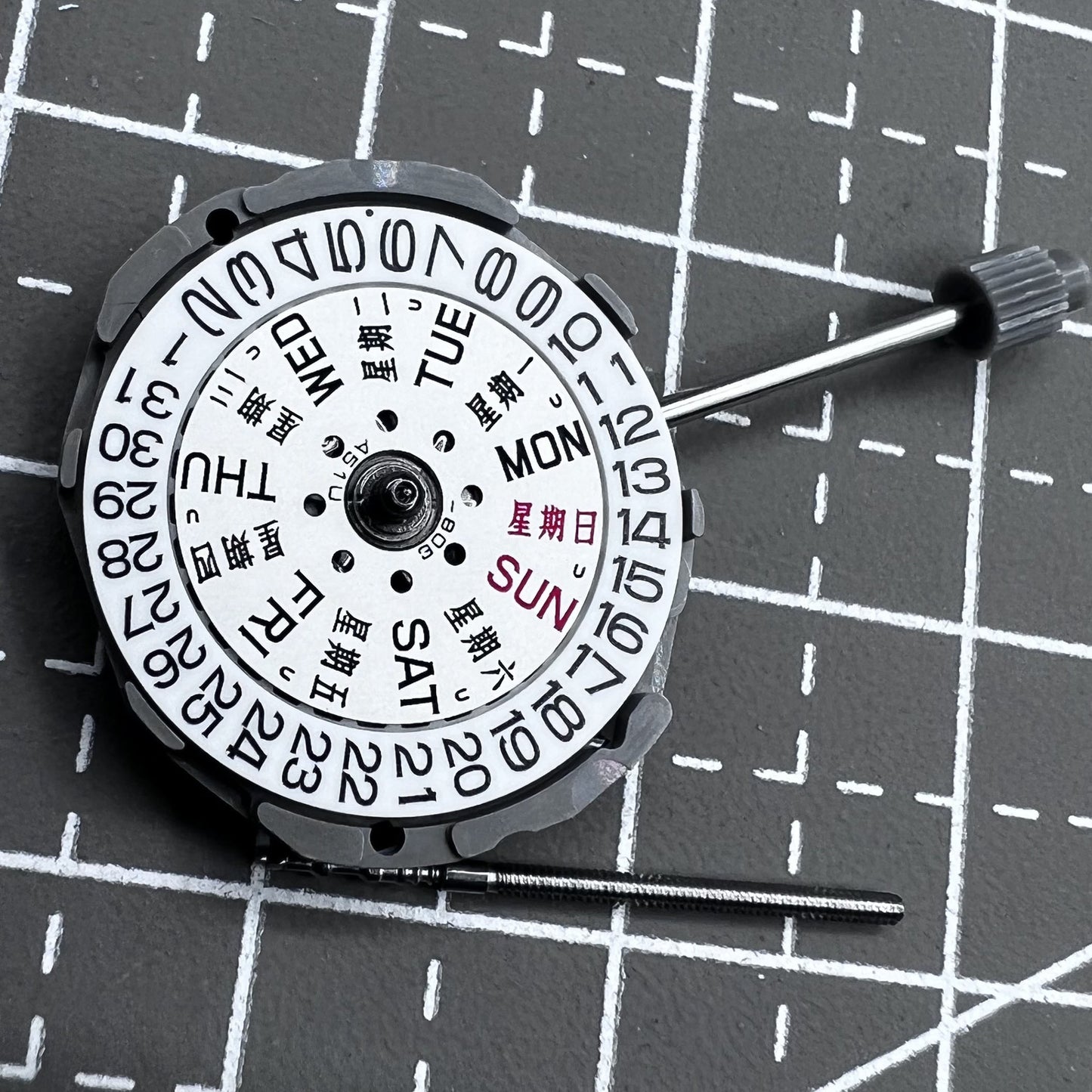 Japan Miyota GL02 quartz watch movement with day-date function, replacement for GL00 model by Miyota.