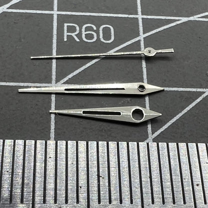 Aiguilles de montre argentées pour mouvement à quartz Miyota 2035 P1-H4-C97
