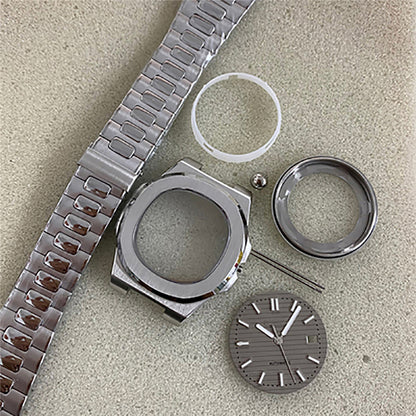 Watch Case+Strap+Dial+Hands 41mm Stainless Steel Sapphire Glass for NH35/36
