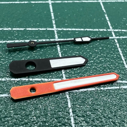 Wholesale C3 green lume diving watch hands with black and orange trim, compatible with NH35/36 movements.