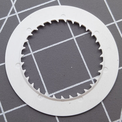 Luminous date disk wheel for NH35 watch movement with clear date display at 3 o'clock, precision fit.