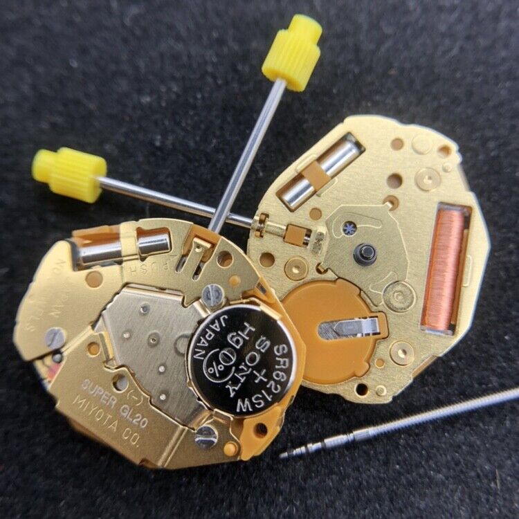 Miyota GL20 Japan Quartz Movement watch accessory showing precise 2-hand mechanism for reliable timekeeping.