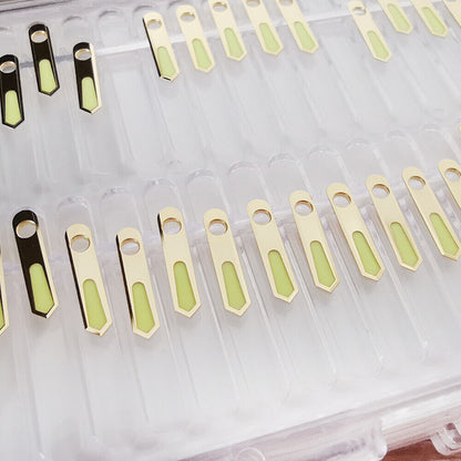 Green luminous watch hands set by P1-5-C for SKX/SBBN with NH35A/NH36 movement, high visibility.