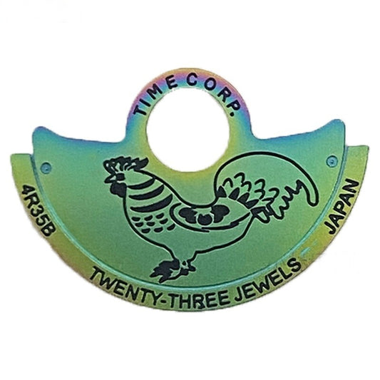 Coq~Police noire Chine Zodiac Couleur chromatique Rotor Overlay pour NH35 NH36