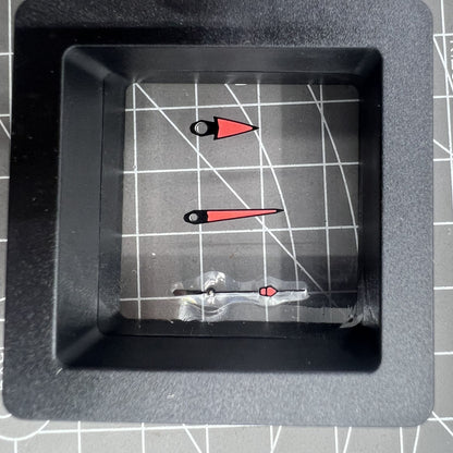 New C3 red luminous watch hands set by P1-7-C, compatible with NH35/36/4R/6R movements, perfect for precise watch repairs.