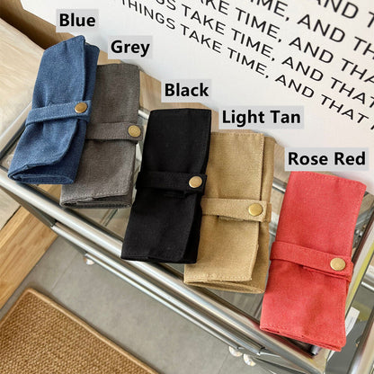 Nylon storage bag for Apple Watch bands, perfect for travel and organizing bracelets.