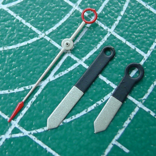 Black and white watch hands by P1-H4-C104 for Miyota 2035 quartz movement, precise fit and style.