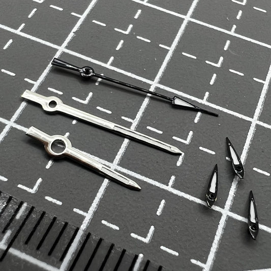 13 mm silber-schwarze Zierleiste mit Leuchtzeigern für Miyota OS10 OS20 OS22 OS60 OS80 OS11