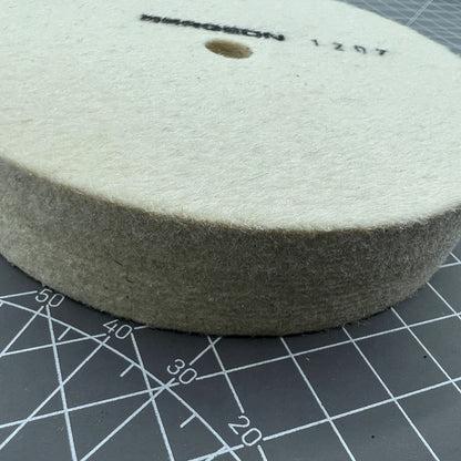 Swiss Bergeon 1207 white felt polishing wheels for watch accessories, precision Swiss quality finishing tool.