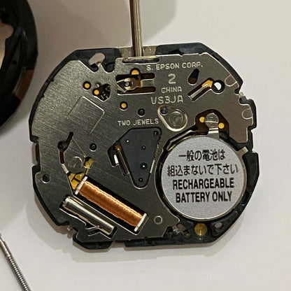 Hattori Epson VS3J solar-powered quartz watch movement, precision Japan-made accessory for repairs