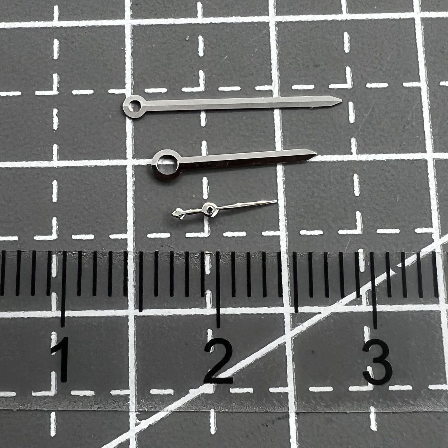 2 Sets 10X14X4.5mm Polierte Lange Pfeilzeiger Silber Für Seagull ST17