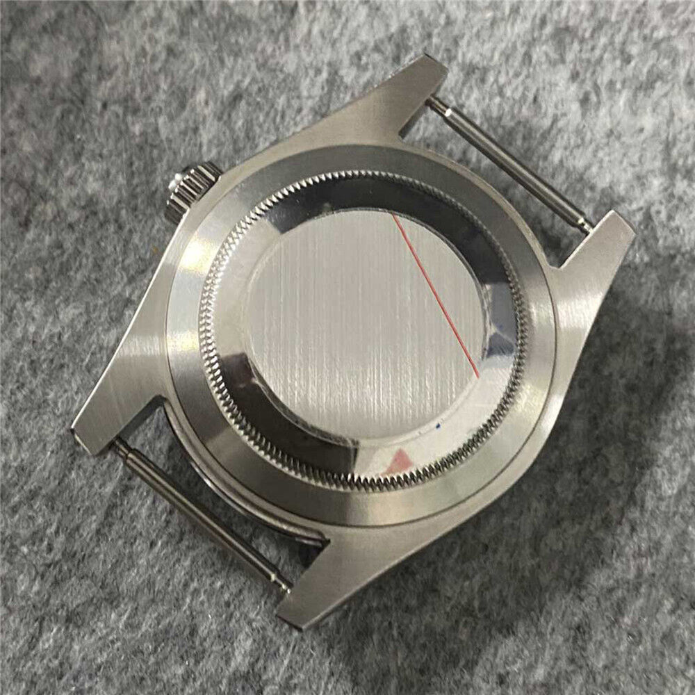 Stainless steel 39MM watch case kit, sapphire glass, solid bottom, fits NH35/NH36 movements.