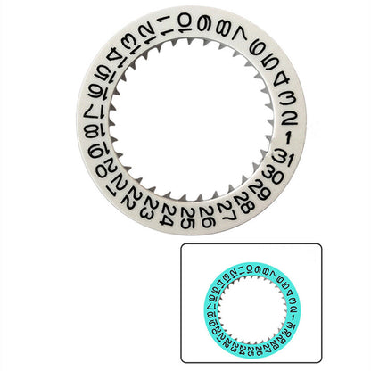 White Background Blue Luminous Numerals Disk Date Wheel for Miyota NH35 NH36