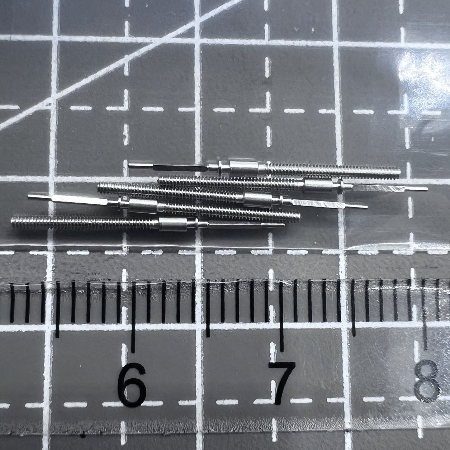 Replacement winding stem pins for Ronda movements 1002, 1012, 1017, 1004 - precise watch accessory.