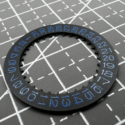 Blue Font Black Date Disk Wheel for Movement NH36 NH35 D3 Crown Position 3.8