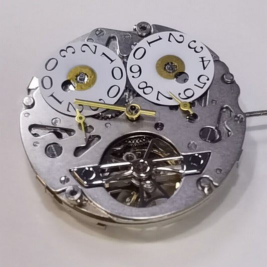 Seagull ST25 automatic mechanical watch movement with big date at 12, precision 3-hands design.