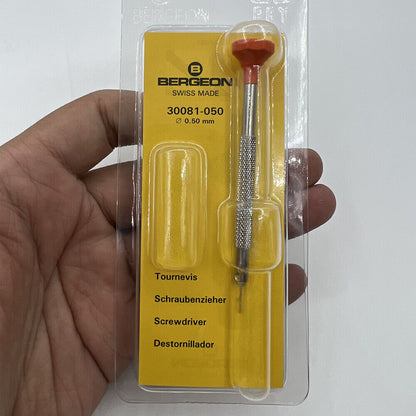 Bergeon 30081-050 ergonomic screwdriver �0.50 mm for precision watch repair tasks