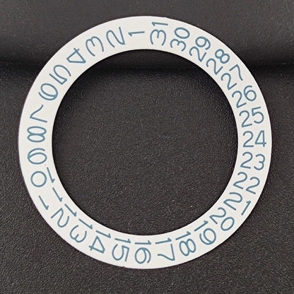 Blue date wheel overlay for NH35 NH36 watch, improving dial clarity and precise date readability.