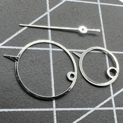 Aiguilles de montre rondes, pointues et irrégulières de 11 mm pour mouvement à quartz Miyota 2035 