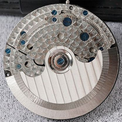 Schwarzes, in China hergestelltes, multifunktionales automatisches mechanisches Uhrwerk mit Doppelschwungrad