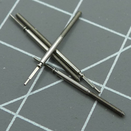 Generic watch winding stem compatible with Ronda 775, 785, 705, 715 movements for precise time adjustment.