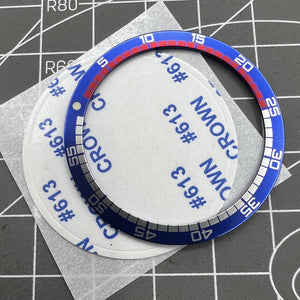 38mm/31.5mm Blue Flat Racing Type Watch Bezel Aluminium SKX007
