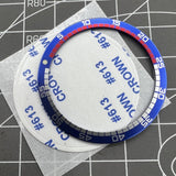 38mm/31.5mm Blue Flat Racing Type Watch Bezel Aluminium SKX007