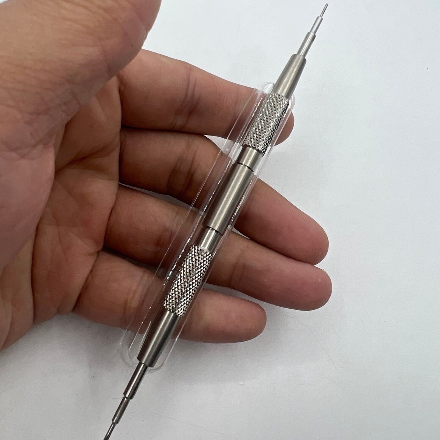 Bergeon 6767-F spring bar tool with ergonomic handle for precise watch bracelet fitting and removal.