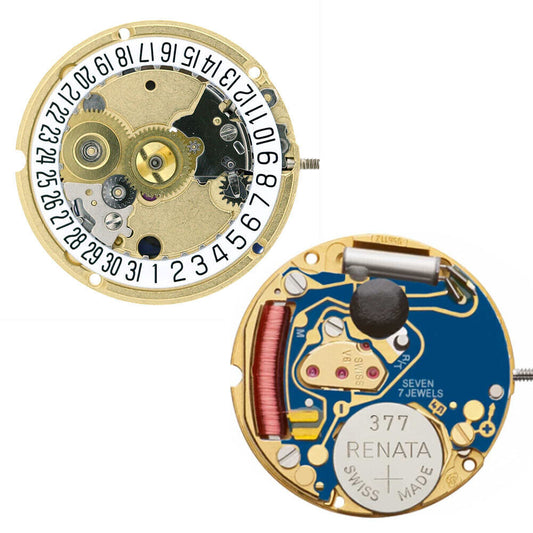 ETA 956.112 Watch Quartz Movement  3 Hands Date At 3/6