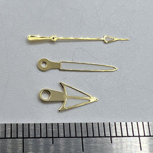 Arrow Shape Golden Trim 15mm Lume Watch Hands for Miyota NH35/NH36/NH38 Movement