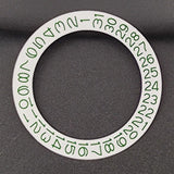 White Background Green Character Date Disk Date Wheel Overlay for NH35 NH36