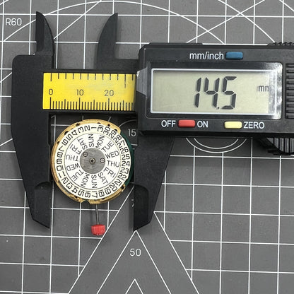 Quartz Uhrwerk ESA 9183 mit Doppelkalender und drei Zeigern ? pr�zises Schweizer Uhrwerk f�r elegante Armbanduhren