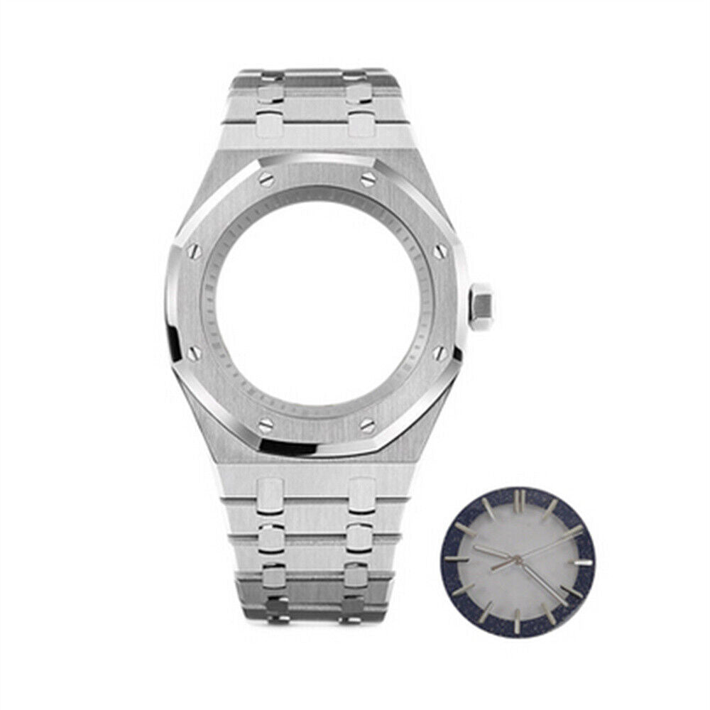 41MM Watch Case + Strap + Dial + Watch Hands for NH70 Modified Case
