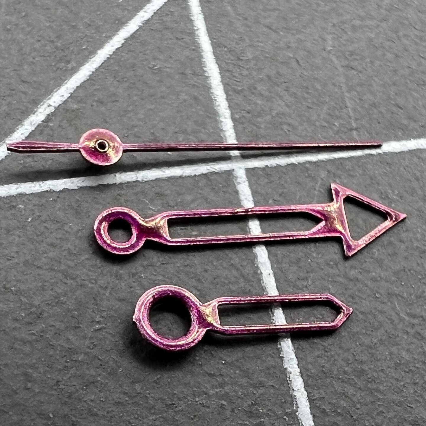 Aiguilles de montre creuses peintes en rouge, 12 mm, sans luminescence, pour Miyota 2035, 2115, 2105 et 2305