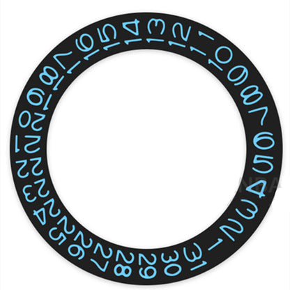 Schwarzer Hintergrund, blaue Zeichen, Datumsscheibe, Datumsrad für Seiko NH35 NH36