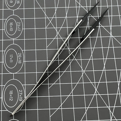 Pince à épiler en acier inoxydable, tête en fibre de carbone, outil de réparation de montres 